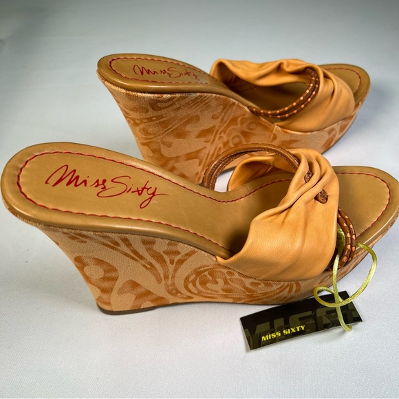 MISS SIXTY Women, high-end, Italian designer brand, genuine leather mules 39 NEW - Picture 6 of 10